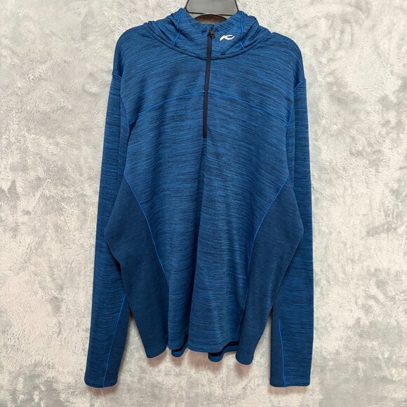 KJUS Sweatshirt Mens XL Liam Hooded Midlayer Wool Blend Stretch Pullover Logo - Picture 1 of 11
